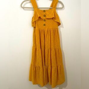 Mustard color fall dress